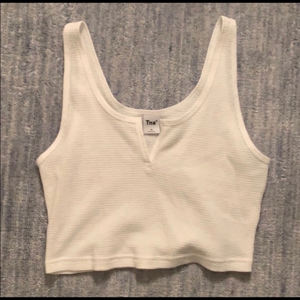 Aritzia crop waffle tank. Cute basic. Nwot